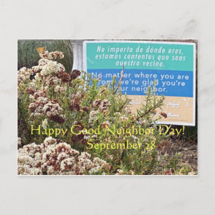 Gelukkig goede buurdag! briefkaart