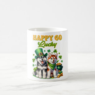 Gelukkig Goedgelovige Schattige Husky St. Patrick' Koffiemok