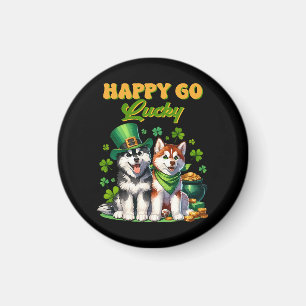 Gelukkig Goedgelovige Schattige Husky St. Patricks Magneet