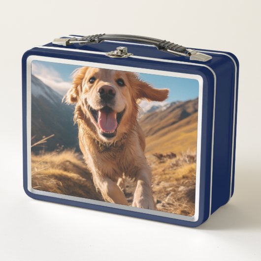 Gelukkig Golden Retriever Running (Voorkant)
