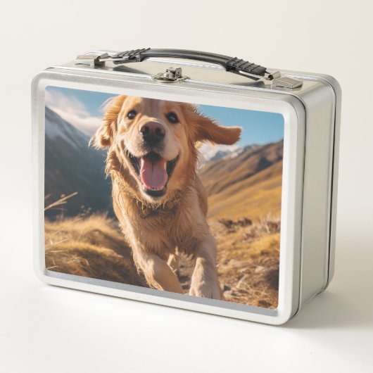 Gelukkig Golden Retriever Running (Voorkant)