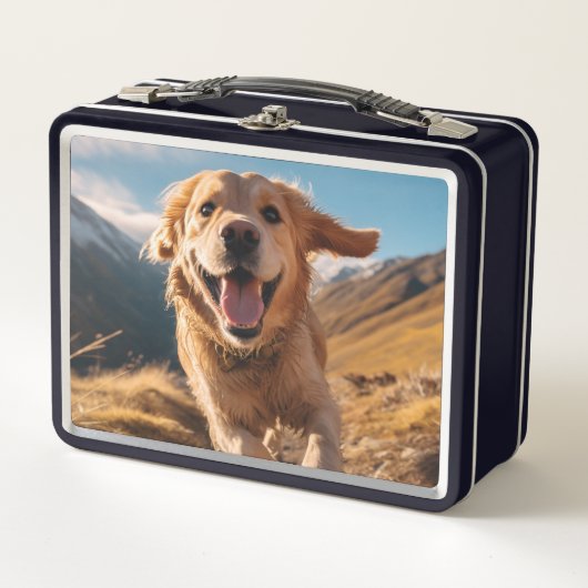 Gelukkig Golden Retriever Running (Voorkant)