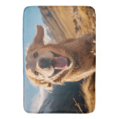 Gelukkig Golden Retriever Running Badmat (Voorkant Verticaal)