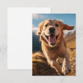 Gelukkig Golden Retriever Running Bedankkaart (Voorkant / Achterkant)