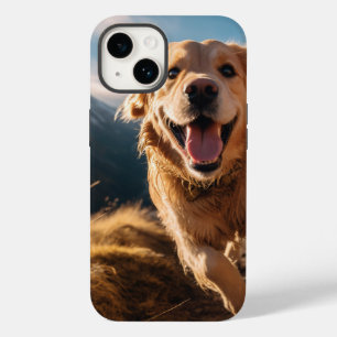 Gelukkig Golden Retriever Running Case-Mate iPhone 14 Hoesje