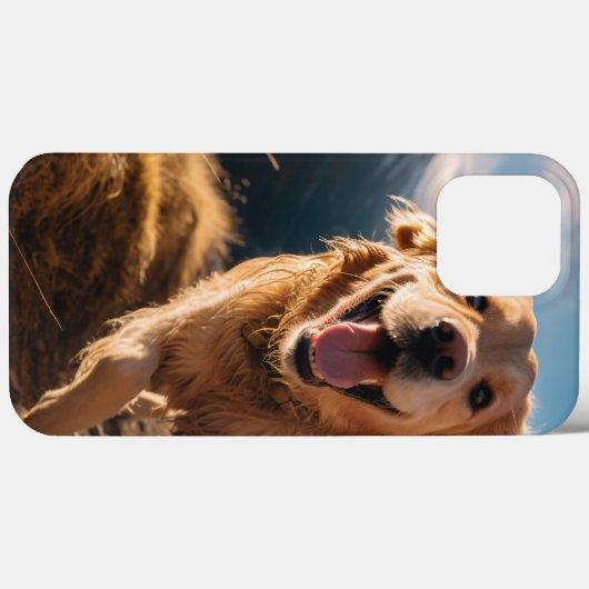 Gelukkig Golden Retriever Running Case-Mate iPhone Case (Achterkant (horizontaal))