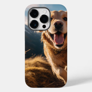 Gelukkig Golden Retriever Running Case-Mate iPhone 14 Pro Hoesje