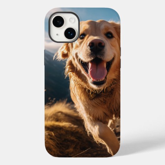Gelukkig Golden Retriever Running Case-Mate iPhone Case (Achterkant)