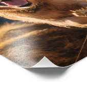 Gelukkig Golden Retriever Running Foto Afdruk (Hoek)