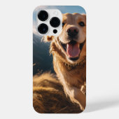 Gelukkig Golden Retriever Running iPhone Hoesje (Achterkant)