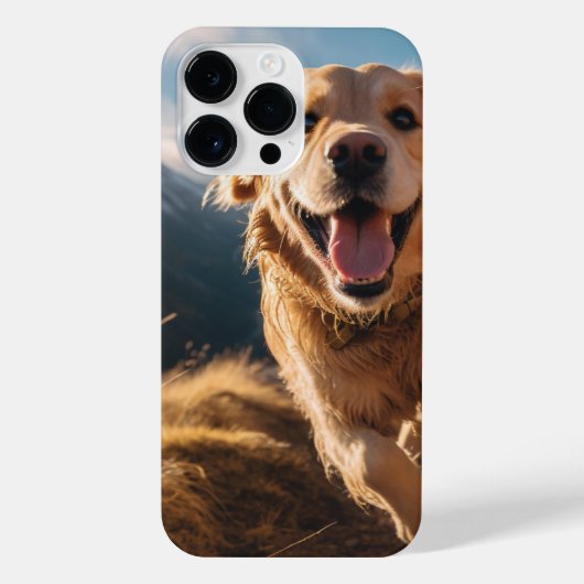 Gelukkig Golden Retriever Running iPhone Hoesje (Achterkant)