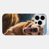 Gelukkig Golden Retriever Running iPhone Hoesje (Achterkant horizontaal)
