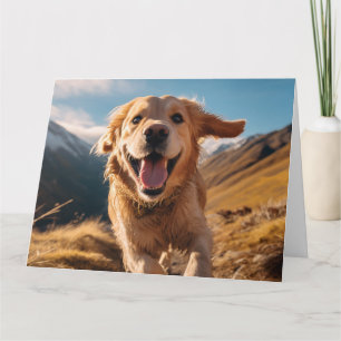 Gelukkig Golden Retriever Running Kaart