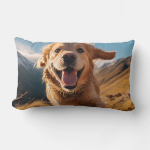 Gelukkig Golden Retriever Running Kussen