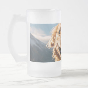 Gelukkig Golden Retriever Running Matglas Bierpul
