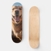 Gelukkig Golden Retriever Running Persoonlijk Skateboard (Voorkant)