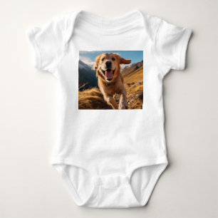 Gelukkig Golden Retriever Running Romper