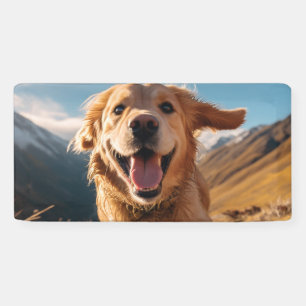 Gelukkig Golden Retriever Running Spandoek