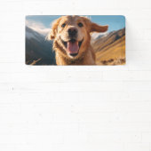 Gelukkig Golden Retriever Running Spandoek (Insitu)