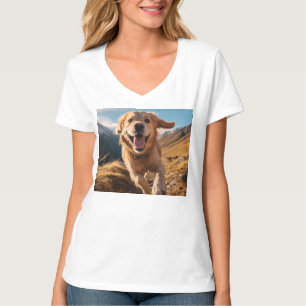 Gelukkig Golden Retriever Running T-shirt