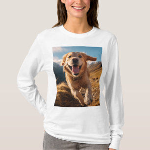 Gelukkig Golden Retriever Running T-shirt