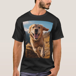 Gelukkig Golden Retriever Running T-shirt