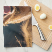 Gelukkig Golden Retriever Running Theedoek (Quarter Fold)