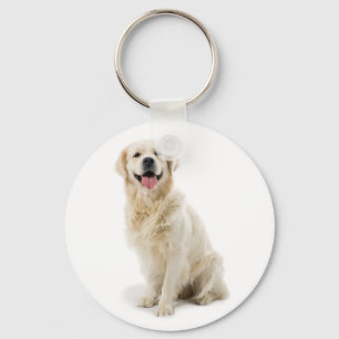 Gelukkig Goud Retriever Puppy Sleutelhanger