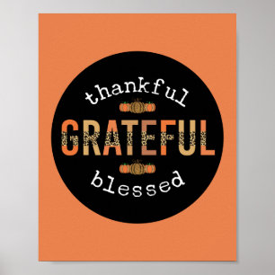 Gelukkig Grateful Blessed Fun Leopard Print Herfst