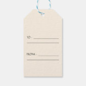 Gelukkig Grateful Blessed Fun Leopard Print Herfst Cadeaulabel (Achterkant)