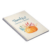 Gelukkig Grateful Blessed met Oranje pompoen Notitieboek (Rechterzijde)