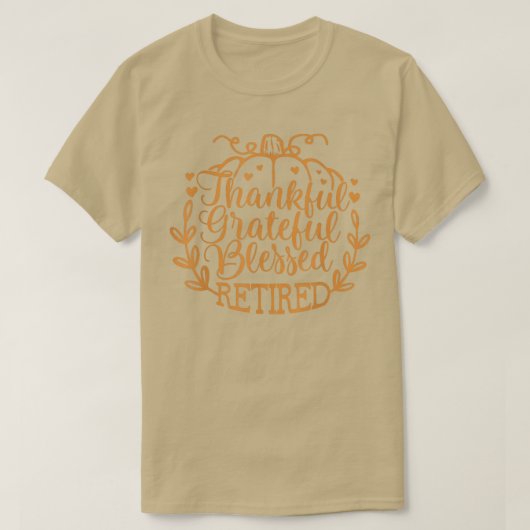 Gelukkig Grateful Blessed Pumpkin Thanksgi T-shirt (Design voorkant)