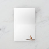 Gelukkig Grateful Sheltie met Turkey Feathers Feestdagen Kaart (Binnen)