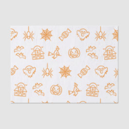 Gelukkig griezelig Halloween patroon Tissuepapier