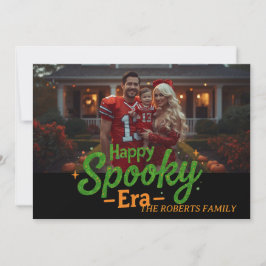 Gelukkig griezelig tijdperk kaart, foto halloween kaart