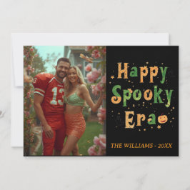 Gelukkig griezelig tijdperk kaart, foto halloween kaart