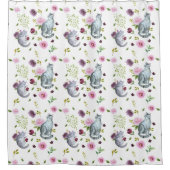 Gelukkig grijs kitty katten patroon douchegordijn (Voorkant)