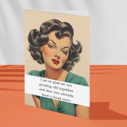 Gelukkig groeien we samen oud kaart