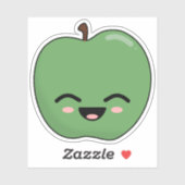 Gelukkig groen appel sticker (Vel)