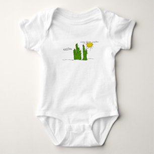 Gelukkig Groene Cactus Tekening Cute Baby Body Pak Romper
