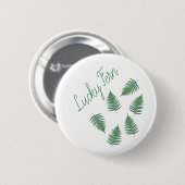 Gelukkig Groene Varen Patroon Ronde Button (Voorkant /achterkant)
