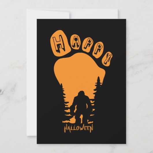 Gelukkig Grote Voet Halloween Kaart (Achterkant)