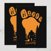 Gelukkig Grote Voet Halloween Kaart (Voorkant / Achterkant)