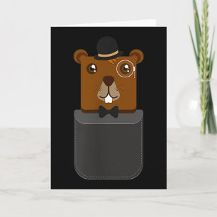 Gelukkig Groundhog Day T-shirt in je zak Kaart