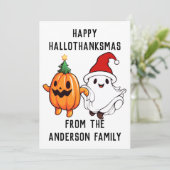 Gelukkig HalloDankMas Feestdagenkaart (Staand voorkant)