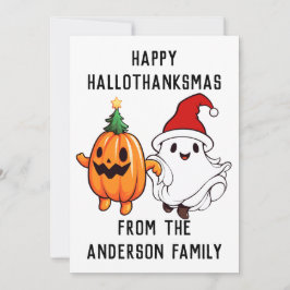 Gelukkig HalloDankMas Feestdagenkaart