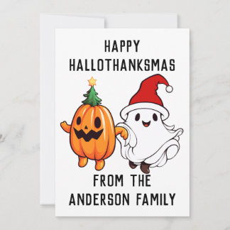 Gelukkig HalloDankMas Feestdagenkaart