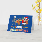 Gelukkig HalloDankzeggingsMas Kaart (Gele Bloem)