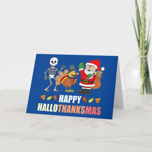 Gelukkig HalloDankzeggingsMas Kaart (Voorkant)