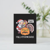 Gelukkig Hallothaanksgiftmas Briefkaart (Staand voorkant)